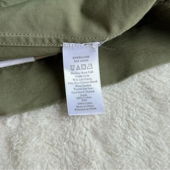 Everlane The Modern Utility Long Sleeve Zip Green Jacket S - Picture 12 of 14